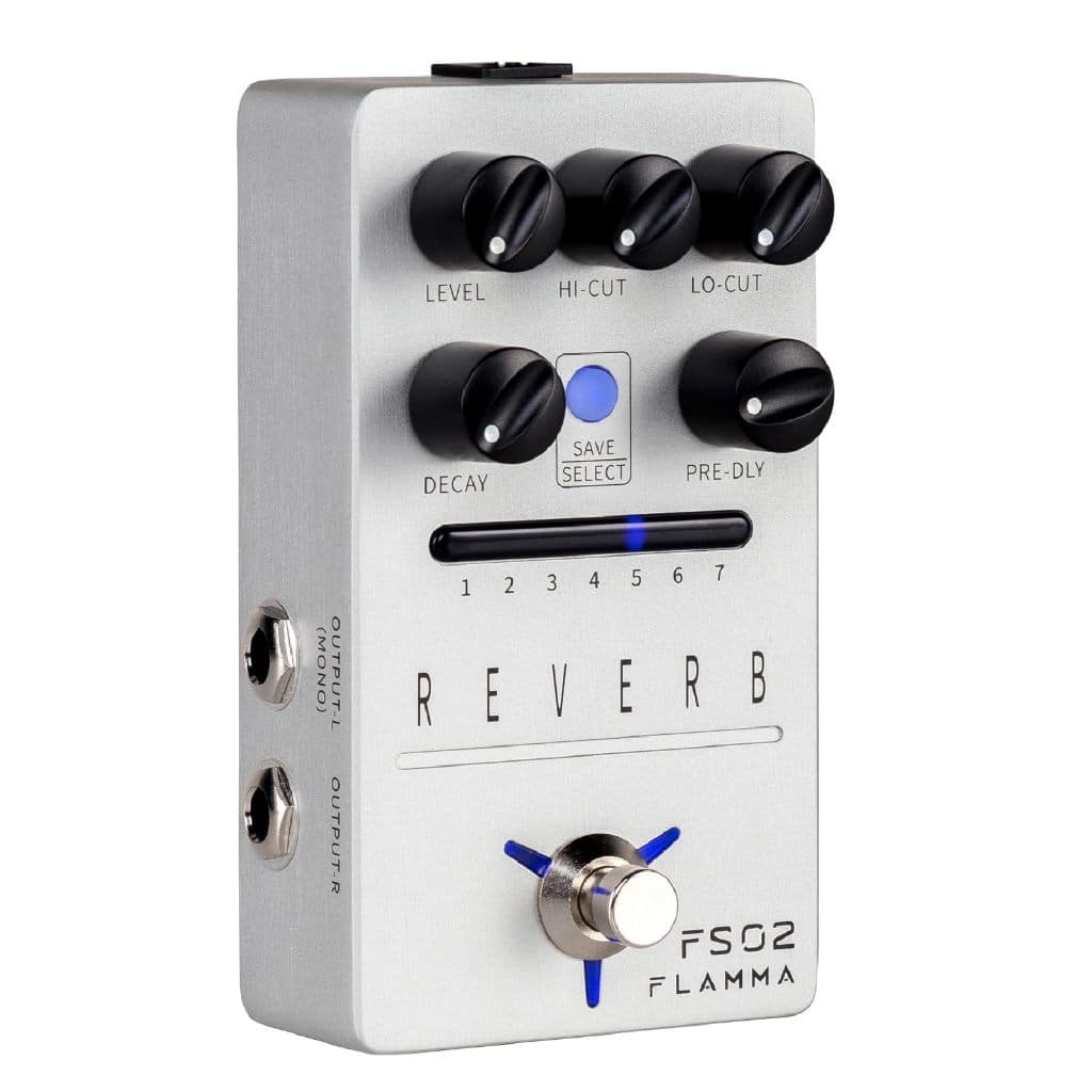 Pedal Flamma FS02 Reverb 7 tipos de reverberação