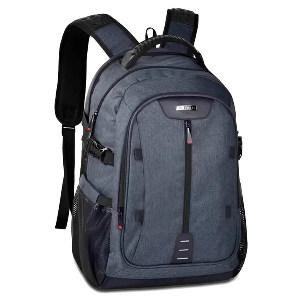 Mochila Executiva Masculina Notebook 15.6" Impermeável Grande Capacidade Cinza Escola Trabalho Viagem