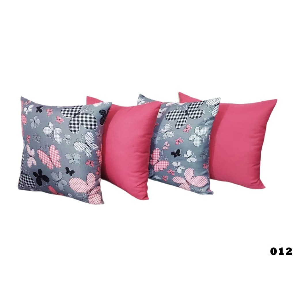 Kit 4 Capas De Almofada Decorativa Para Sala Quarto Sofá  45x45 Luxo Estampada Zíper Invisível Promoção Pronta Entr