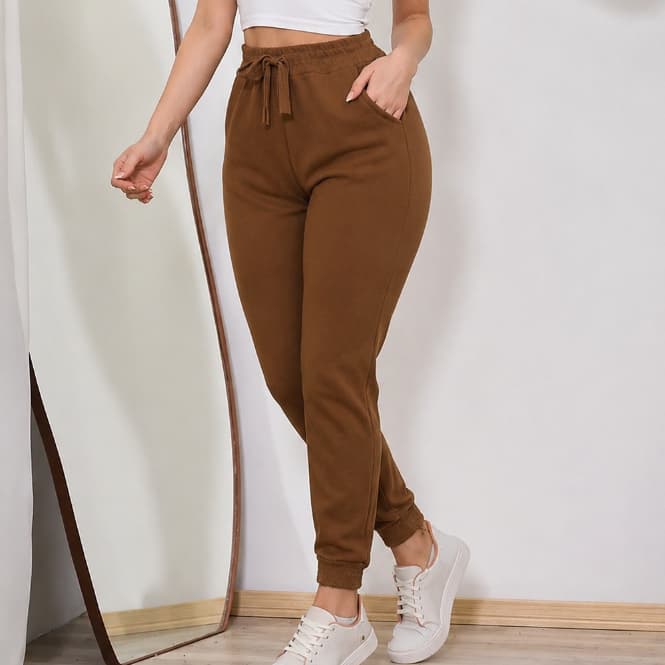 Calça Jogguer Feminina Lanzinha Quentinha C/ Elástico Roupa de Frio Tendencia Oferta