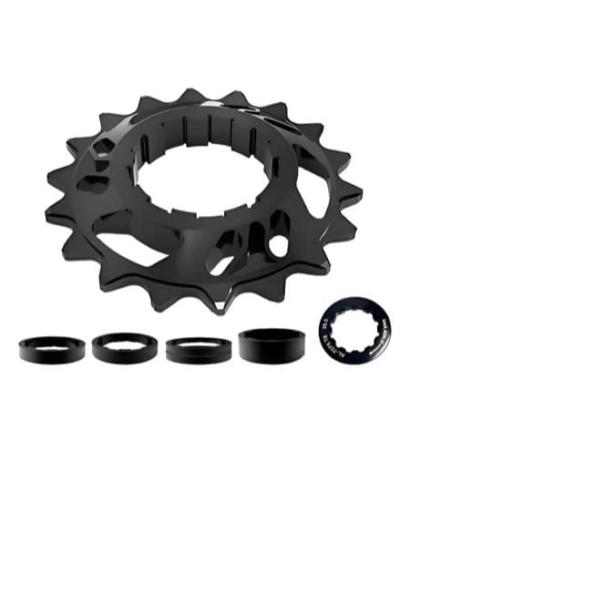 KIT CONVERSOR SINGLE SPEED PRETO  18DENTES  PADRÃO  HG -GTA