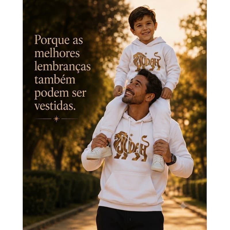 KIT 2 Moletom Masculino Com Capuz Blusa de Frio Adulto e Infantil Presente dia dos Pais moda  Casual Inverno