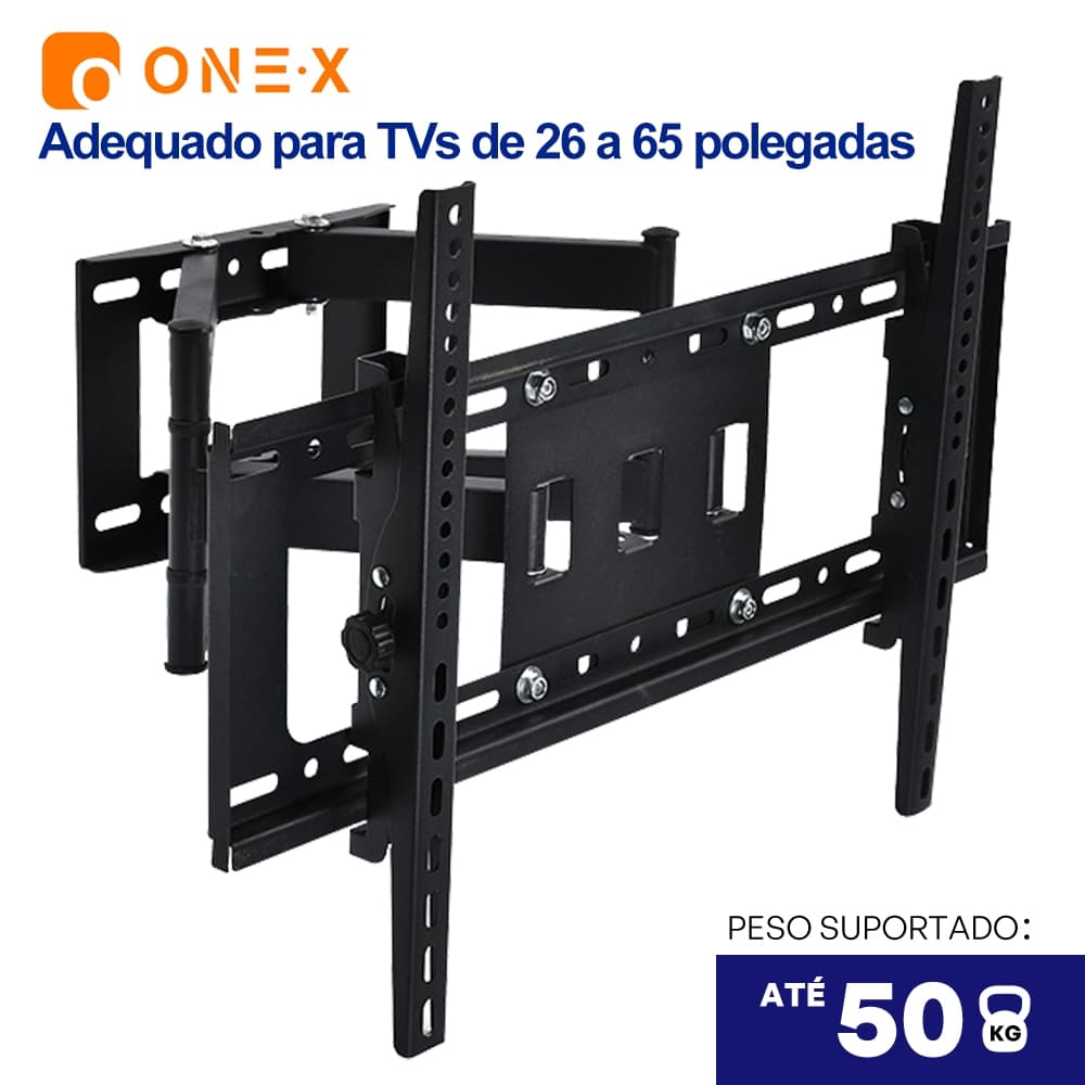 ONEX Suporte de Parede Giratório Articulado para TV 26 a 65 Polegadas GT890E Suporta Até 50kg