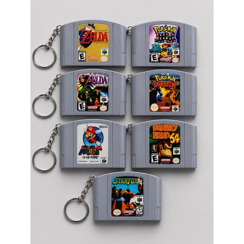 Chaveiro Cartucho Nintendo 64 Retrô | Zelda, Pokémon, Mario, Donkey Kong e Star Fox | Colecionável 3D