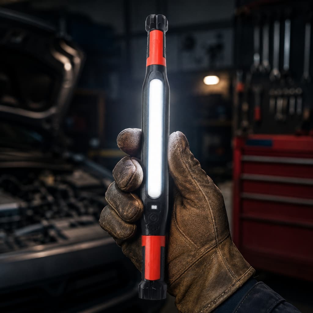 Lanterna De Trabalho Recarregável Led Magnética Camping Portátil