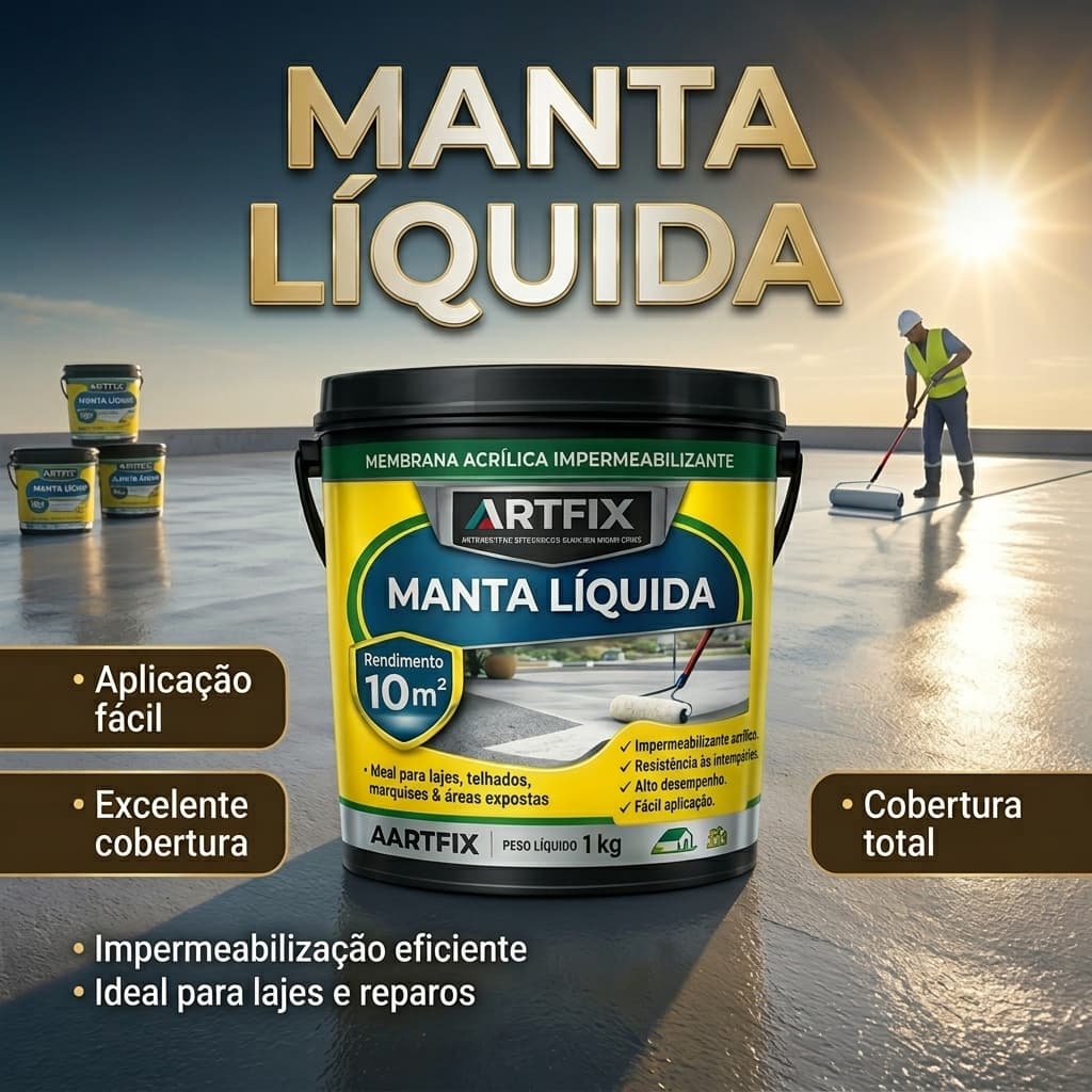 Tinta Emborrachada 1 Kg Manta Líquida Impermeabilizante  para Uso Interno e Externo