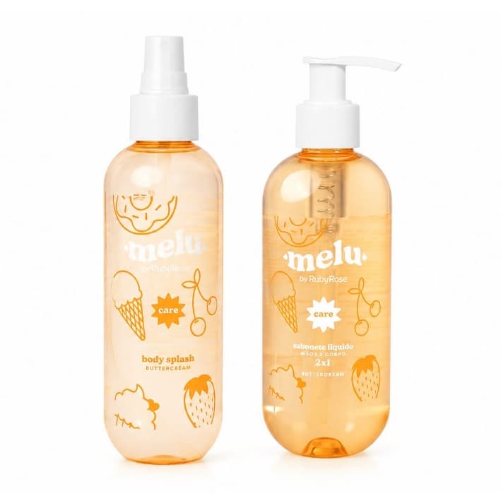 Ruby Rose By Melu Kit Sabonete Liquido Corpo e Mãos + Body Splash Buttercream