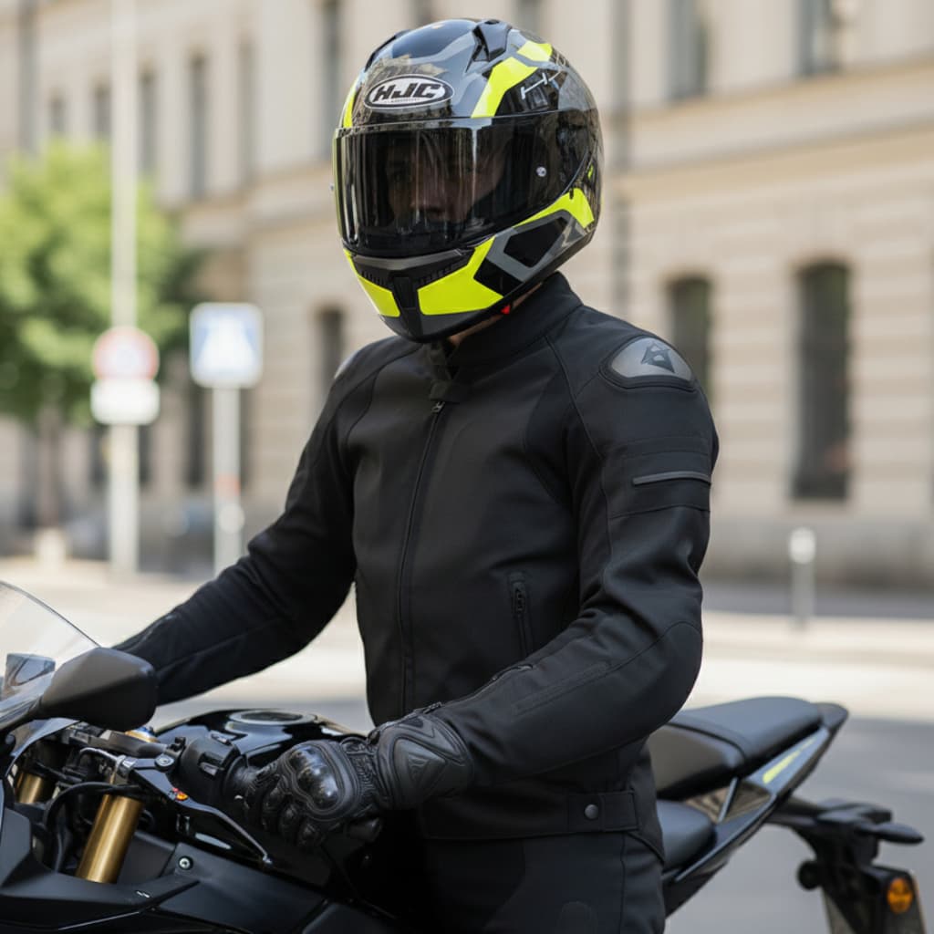 Capacete HJC C10 Tins Cinza Verde Preto Capacete Integral Para Moto Alta Segurança Conforto Original