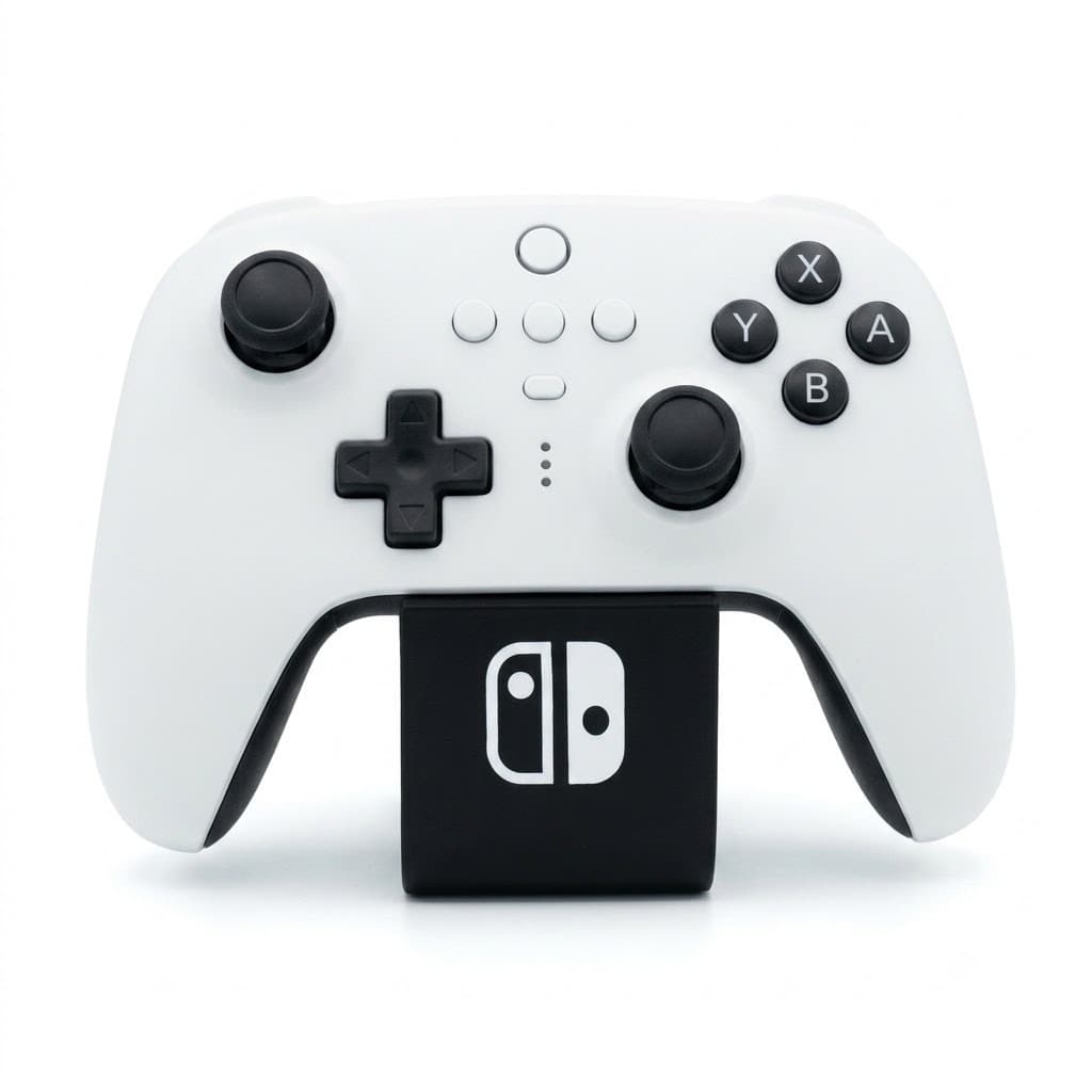 Suporte  para Controle Nintendo Switch com Logo Branca, Design Game Moderno