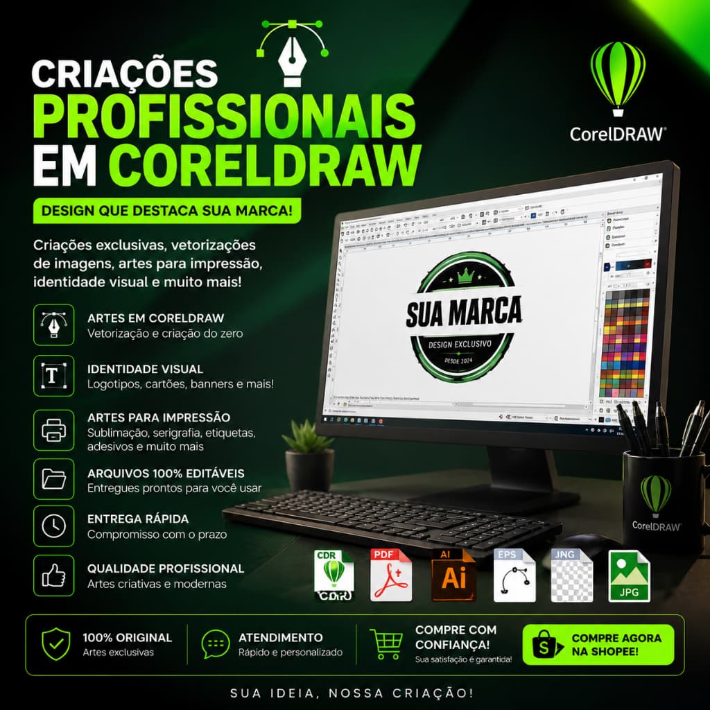 CRIAÇÃO DE ARTES PROFISSIONAIS EM CORELDRAW