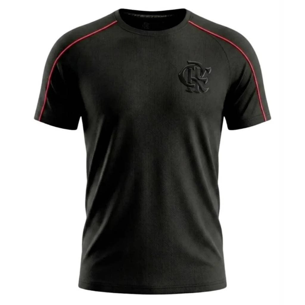 Camisa Do Flamengo Masculina Preta Torcedor Casual CRF Energy