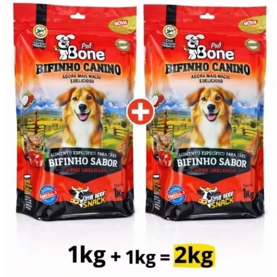 Bifinho Pró Bone Cães Carne Refil 2kg