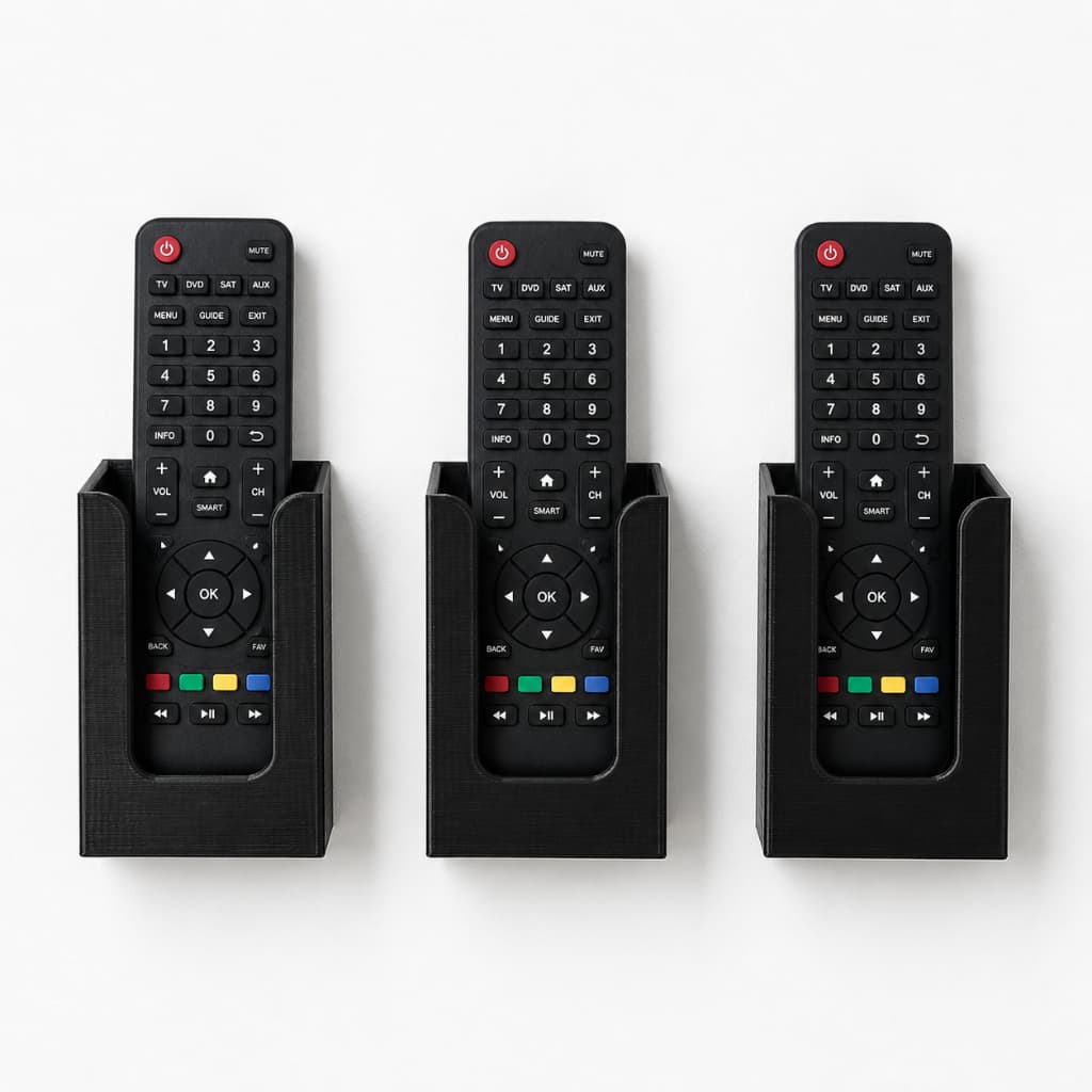 kit com 3 un Suporte para parede Porta Controle Remoto Parede Ar Condicionado e Universal | acompanha fita dupla face