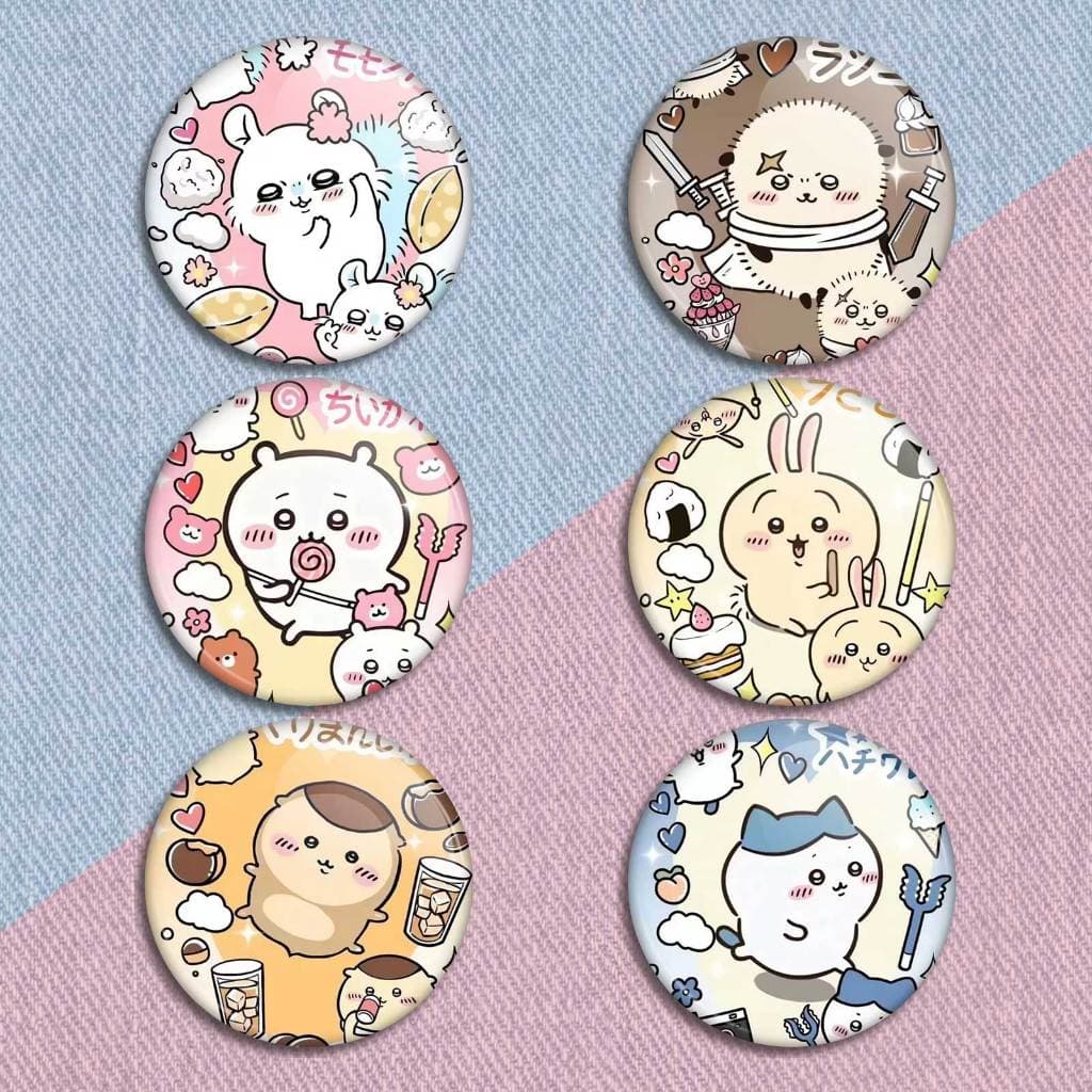 Kit botons Chiikawa bichinhos fofos, broches Chiikawa pins buttons