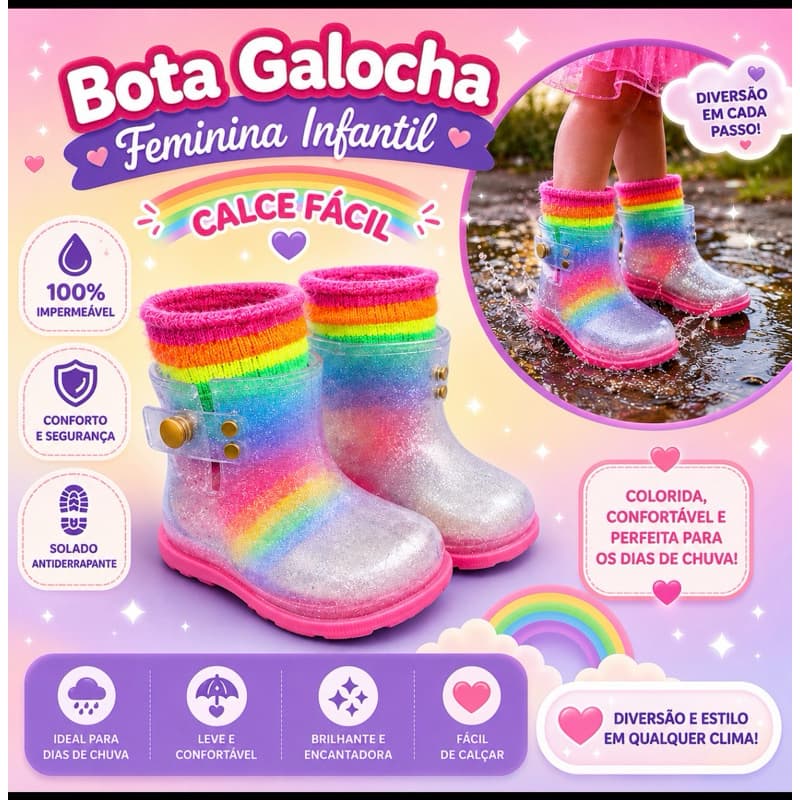 Bota bebe 1 ano Menina Bota bebe feminina Infantil Bota Bebe Texana ante derrapante prova dágua