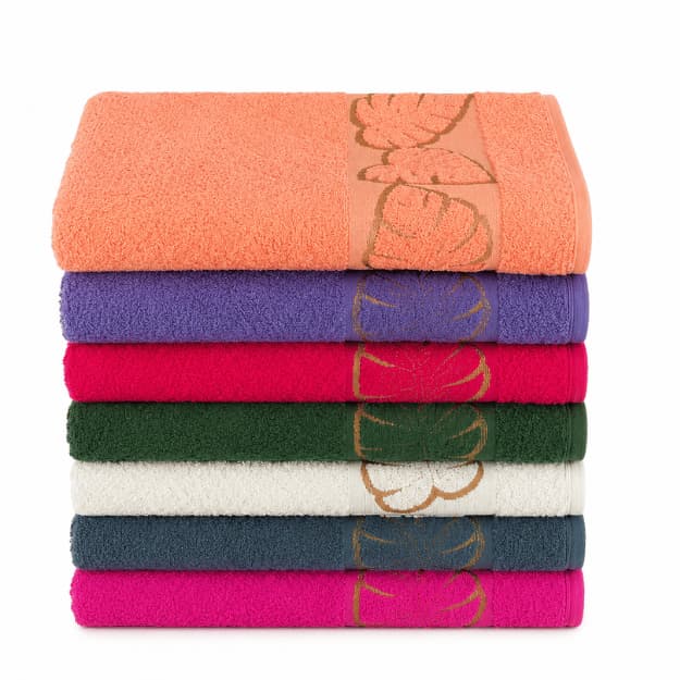 Kit 2 unidades Toalha de Banho Florata 100% Algodão 70x140 Macia Alta Absorção Premium