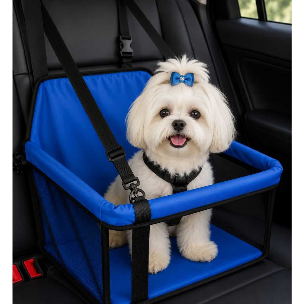Cadeira  AZUL de Segurança para Cachorro Pet  Carro Confortável e Resistente