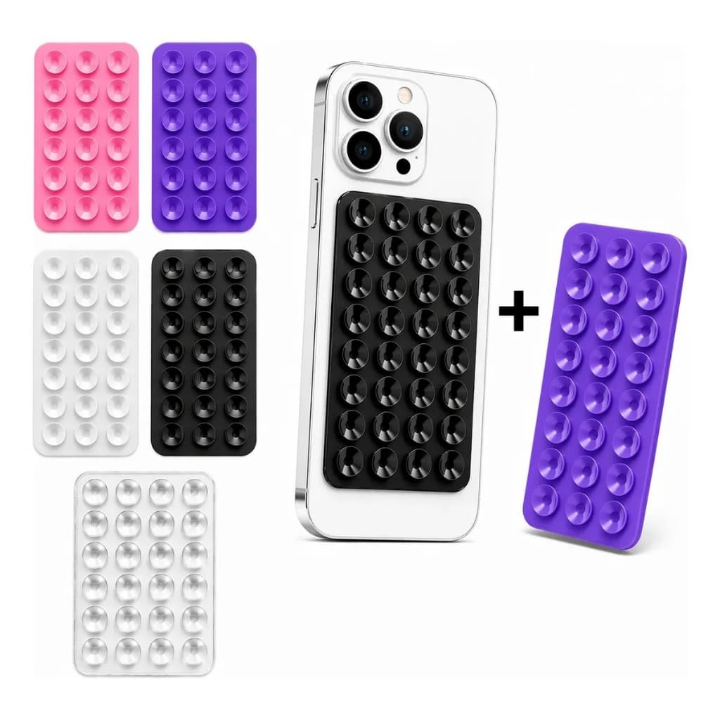 Suporte Celular Silicone Ventosa Forte Gruda Não Cai Parede Vidro Carro Reutilizável Universal
