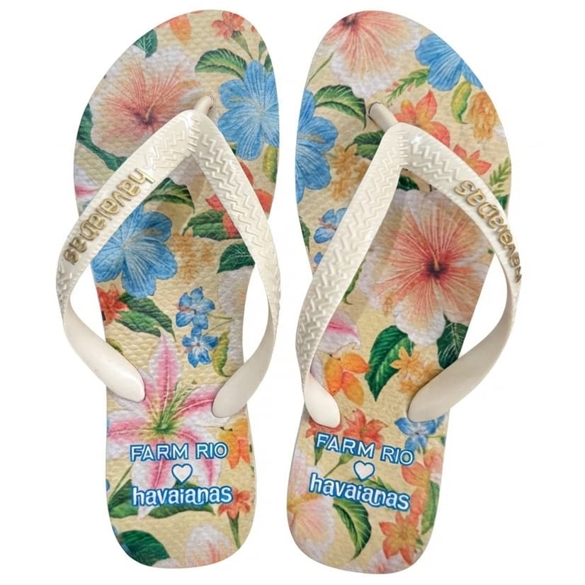 Chinelo Havaianas Feminino Flor de Praia com Estampa Floral Tropical – Leve e Confortável