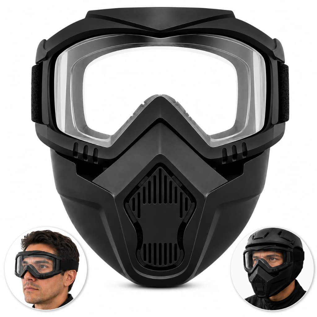 Máscara Antiembaçante Motocross Paintball Airsoft Óculos Proteção Ciclismo Trilha HD anti embasante