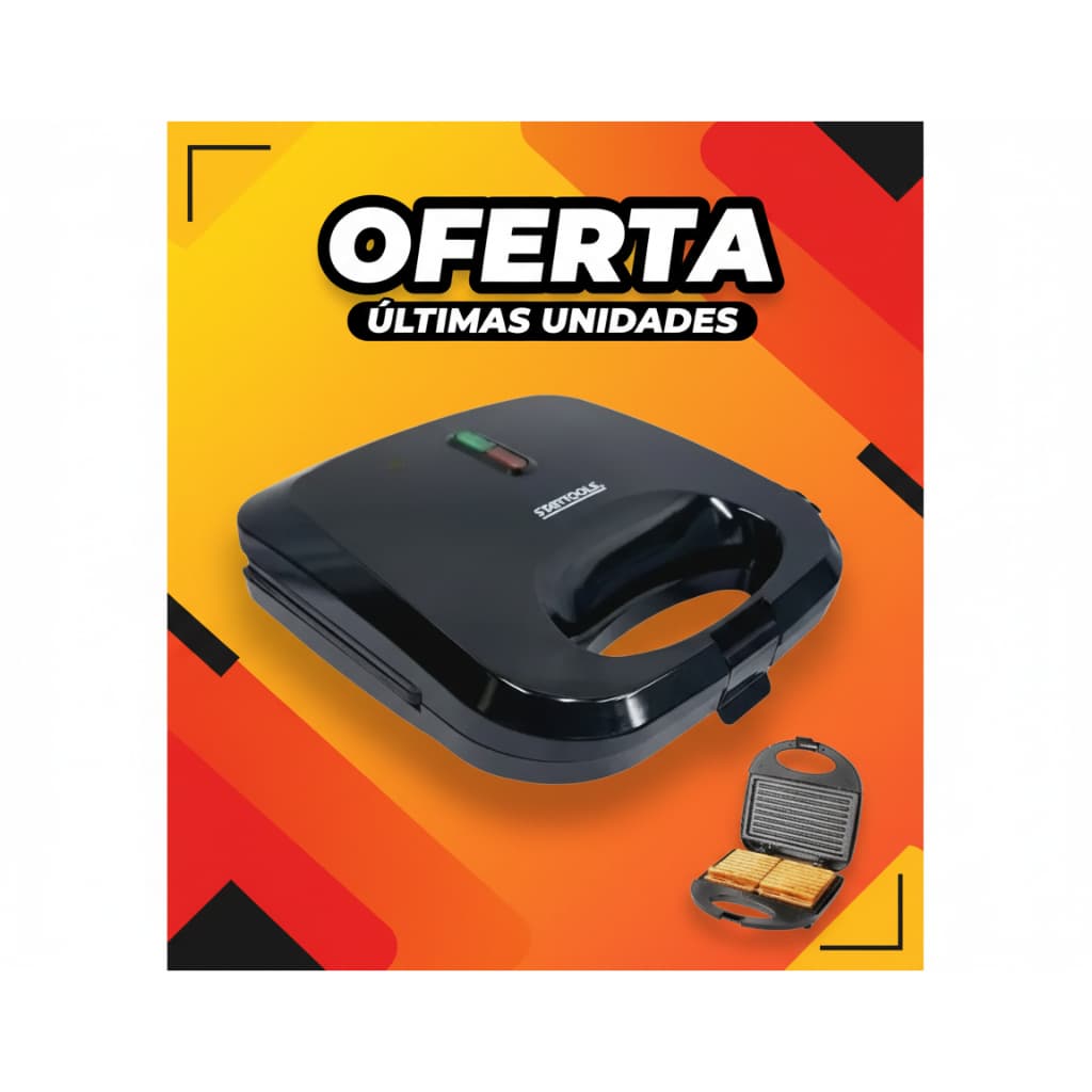 Sanduicheira Grill Eletrica Potente 750 Watts 2 Em 1 Prensa Dupla Antiaderente 110/220 Volts 🥪