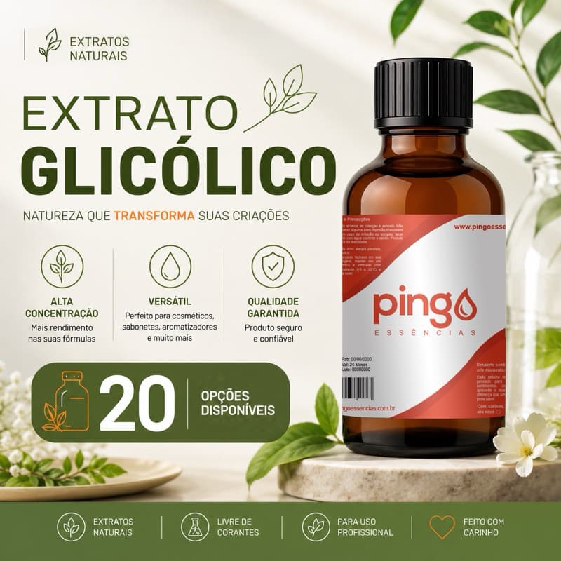 Extrato Glicólico p/ Shampoo, Sabonetes e Cosméticos - 100ml
