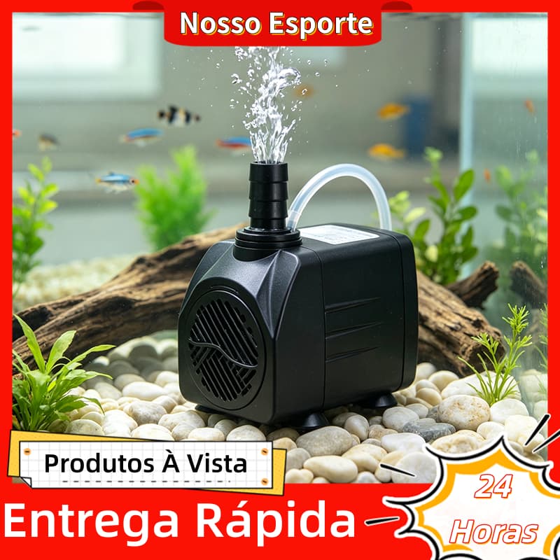 Bomba Submersa 1100L/H 2m 25W Pulaco 203 - Compacta, Silenciosa e Eficiente