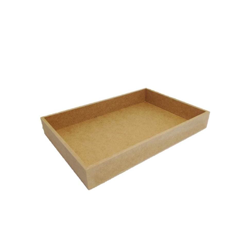 Bandeja café da manhã decoração 40x30x3 2 unidades mdf cru 6mm externa
