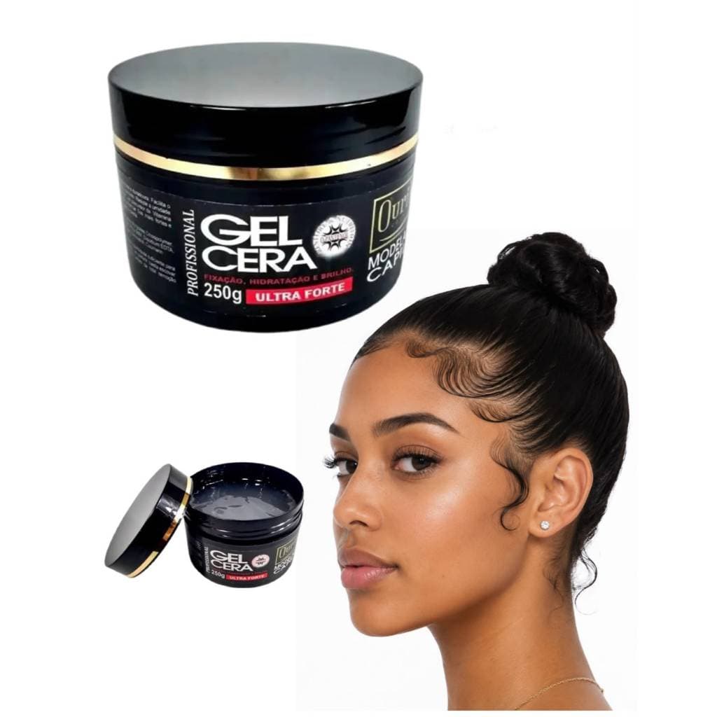 Gel Cera Capilar Ultra Forte Ouribel 250g Ideal Para Baby Hair e Penteados