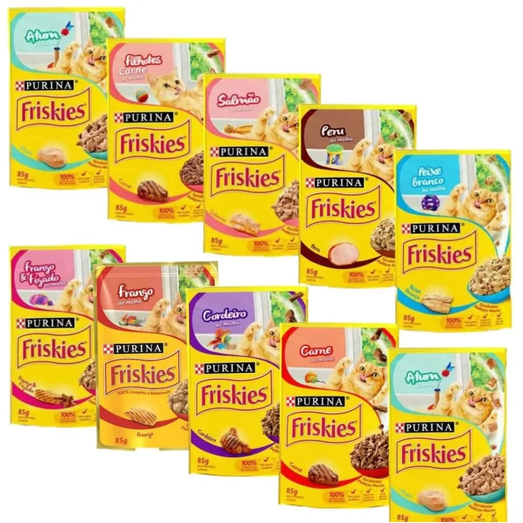 Sashe Friskies 85g - Diversos Sabores - sashe para gato