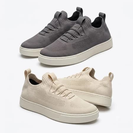 Kit 2 Pares Tênis Knit Masculino Estiloso Super Leve Confortável Respirável Dia a Dia