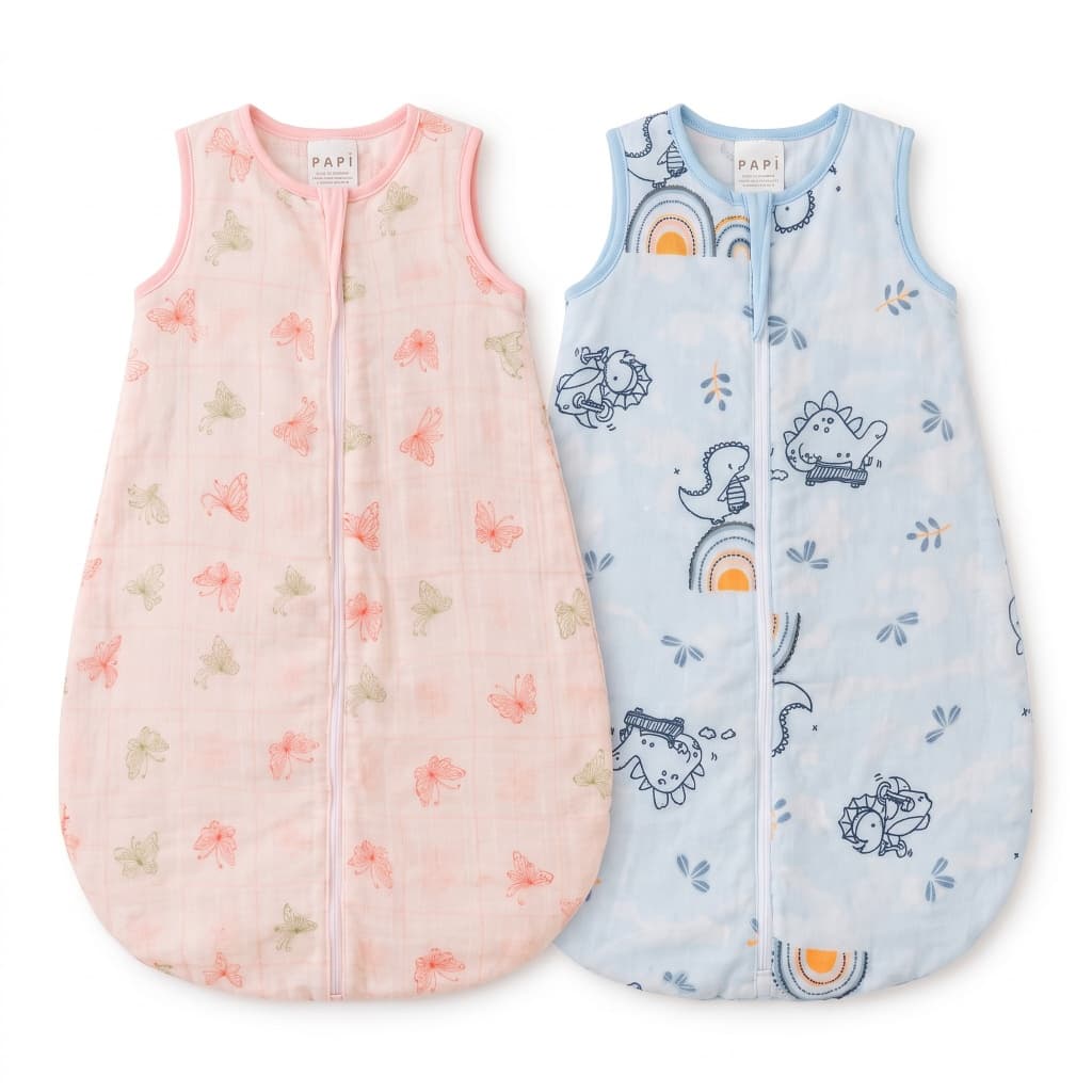 Saquinho de Dormir Bebê Recém Nascido Aconchegante para Enxoval Papi Baby 0 a 6 Meses