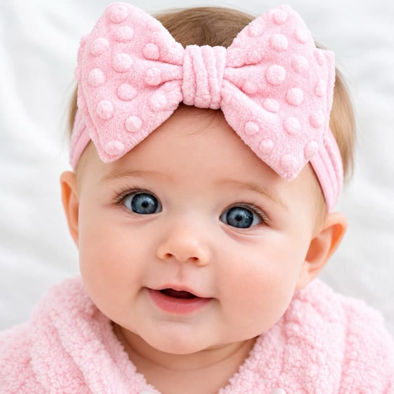 Faixa de cabelo para bebê com laço