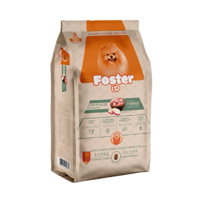 Ração Foster Up Adulto Super Premium Raças Pequenas 1kg.