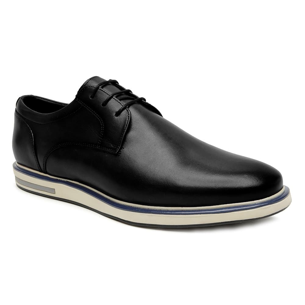Sapato Casual Masculino Derby Oxford Sola Branca Confortável Dia a Dia Cadarço Premium em Promoção