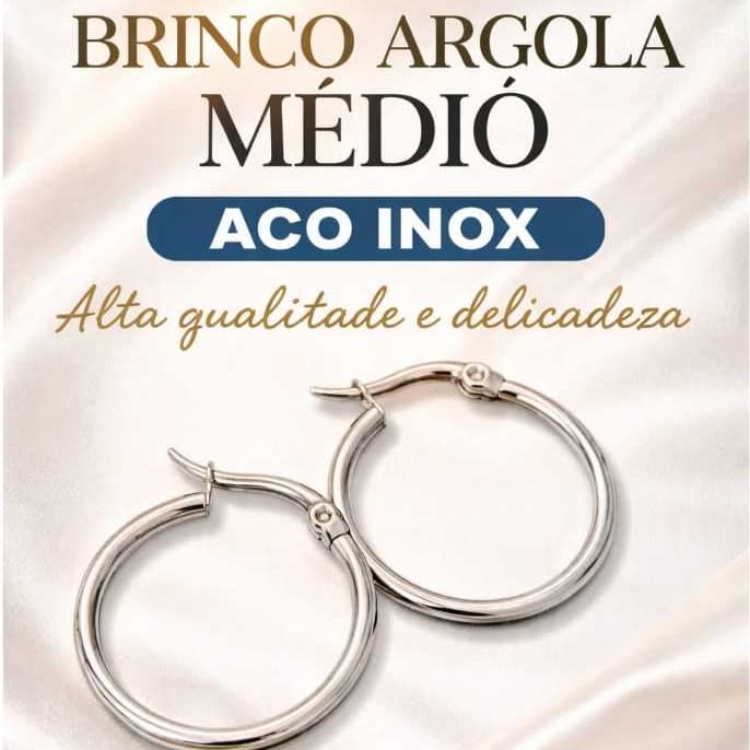 Brinco Argola Aço Inox Estrela Triangulo Coração Inoxidável Liso Uso dia a Dia Pares