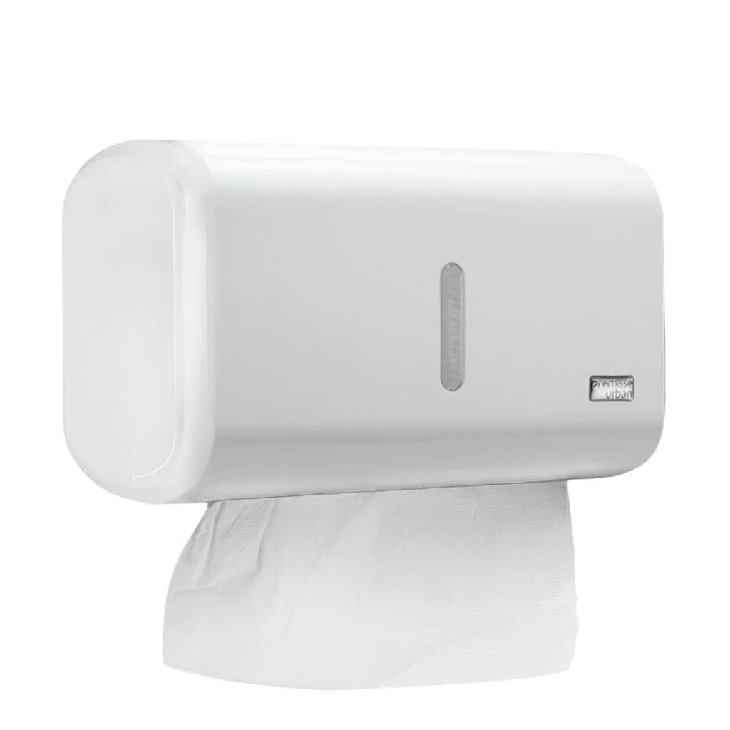 kit dispenser interfolha toalheiro porta papel toalha urban branca