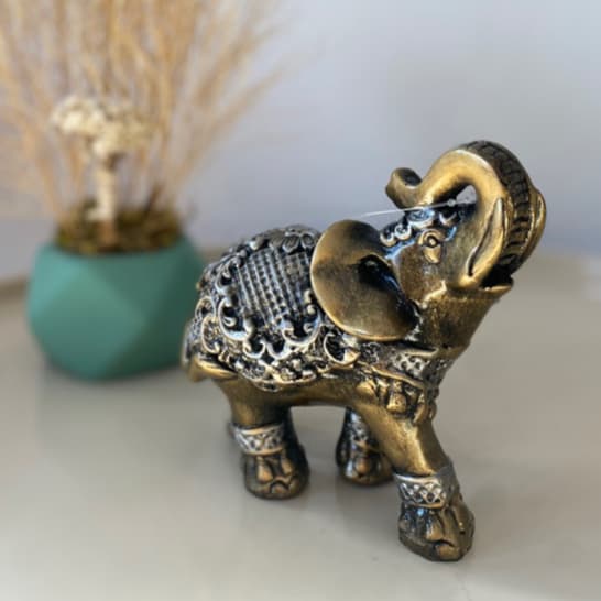 Elefante Decorativo Enfeite para Casa Decoração Casa Luxo Estatueta Estante