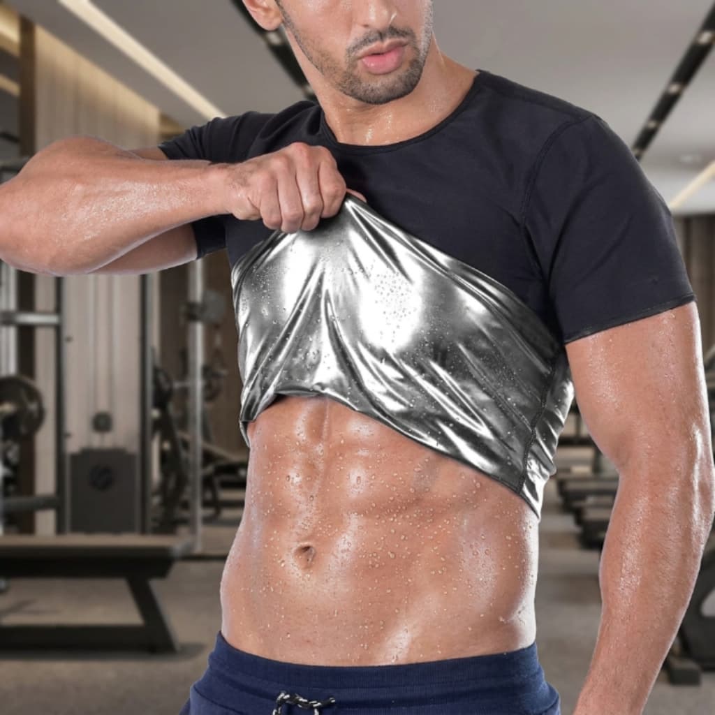 Dia dos Pais Camisa Modeladora Efeito Sauna Alta Compressão Modela Abdômen Define Cintura Academia