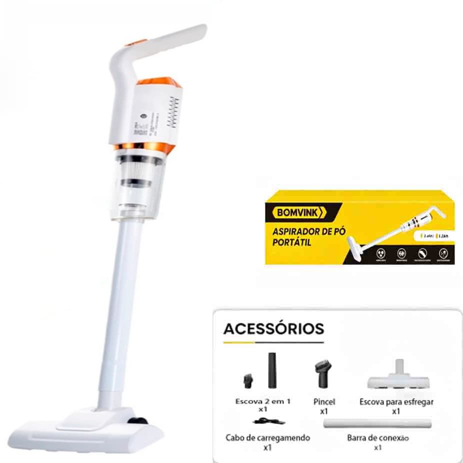 Aspirador de Pó Portátil Filtro Lavável Carregamento USB Limpador de Pó Elétrico Portátil