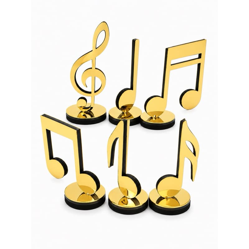 Notas Musicais Decorativas de Mesa com Base | Decoração para Sala, Escritório, Estúdio e Conservatório