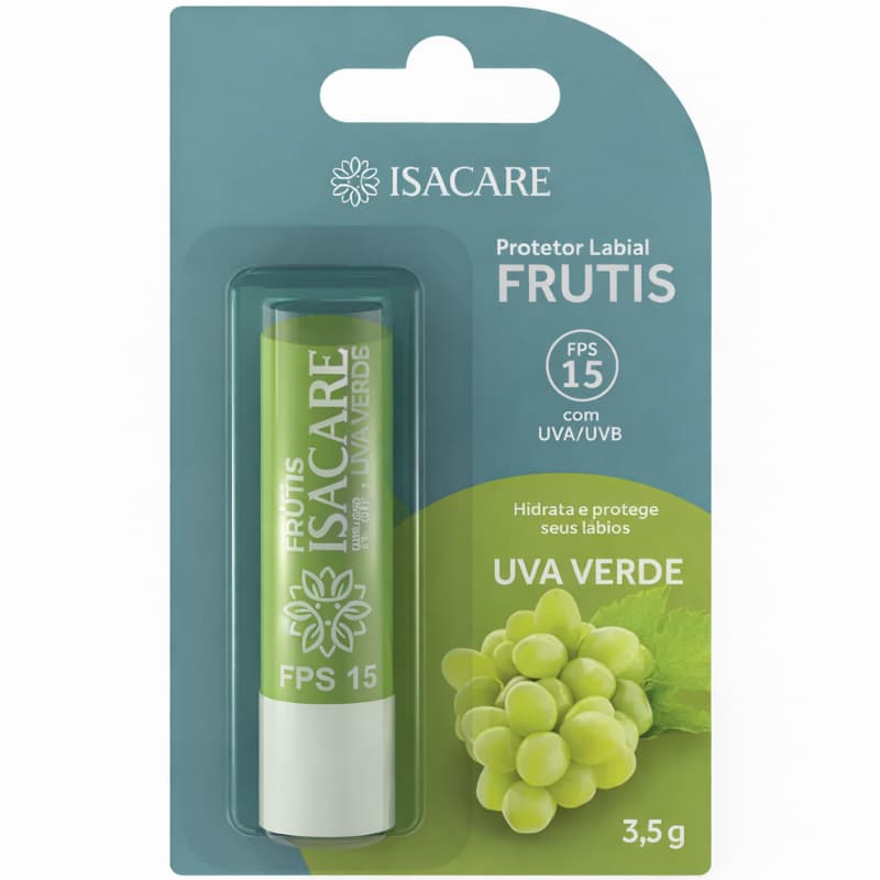 Protetor Labial Fruits Uva Verde Fps 15 3,5g - Isacare