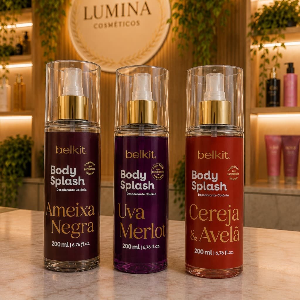 Body Splash BELKIT Feminino 200ML Os Mais Vendidos Alta Fixação Desodorante Perfume Corporal Colônia