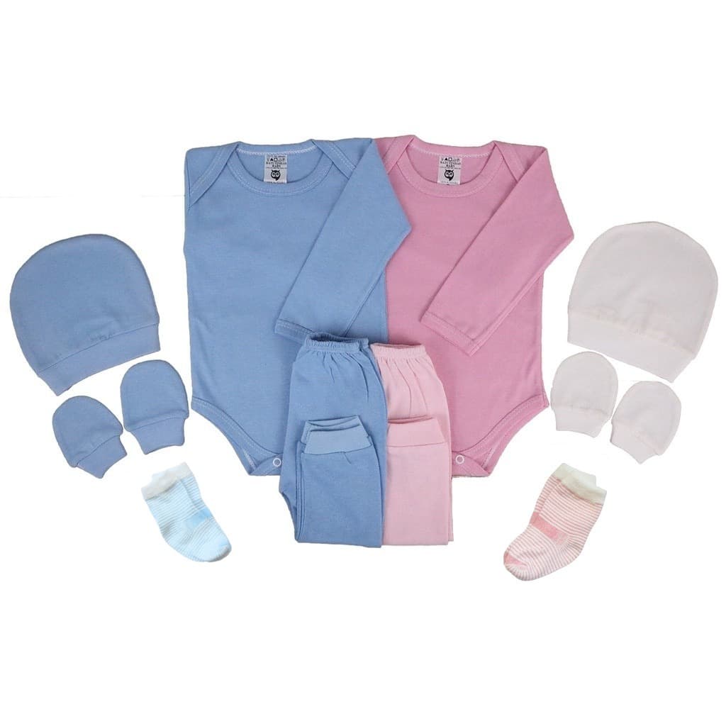 Kit 5 Pçs Maternidade Roupa De Bebê Menina E Menino