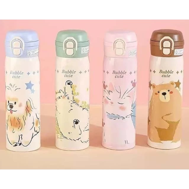 Garrafa Térmica Infantil 350ml Inox com Canudo com Estampa BM-P1898
