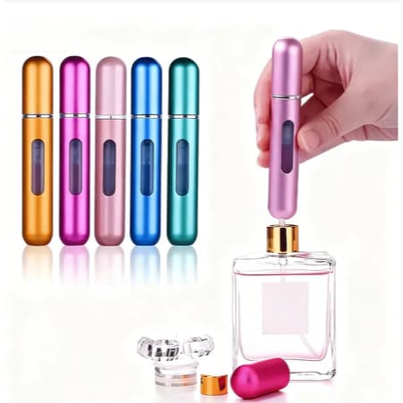 Kit  Porta Perfume Recarregavel Portatil Sprays de  5ml unidades Atomizador