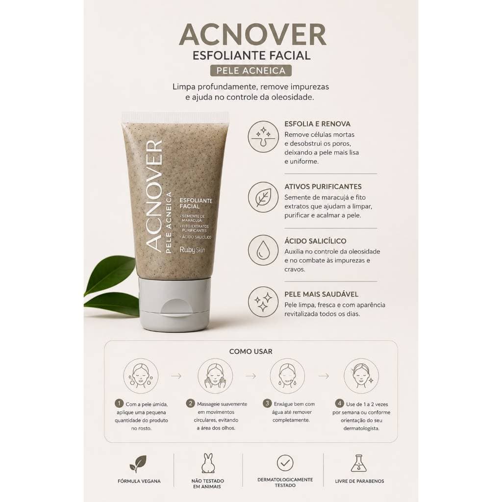 Esfoliante Facial Acnover Ruby Rose