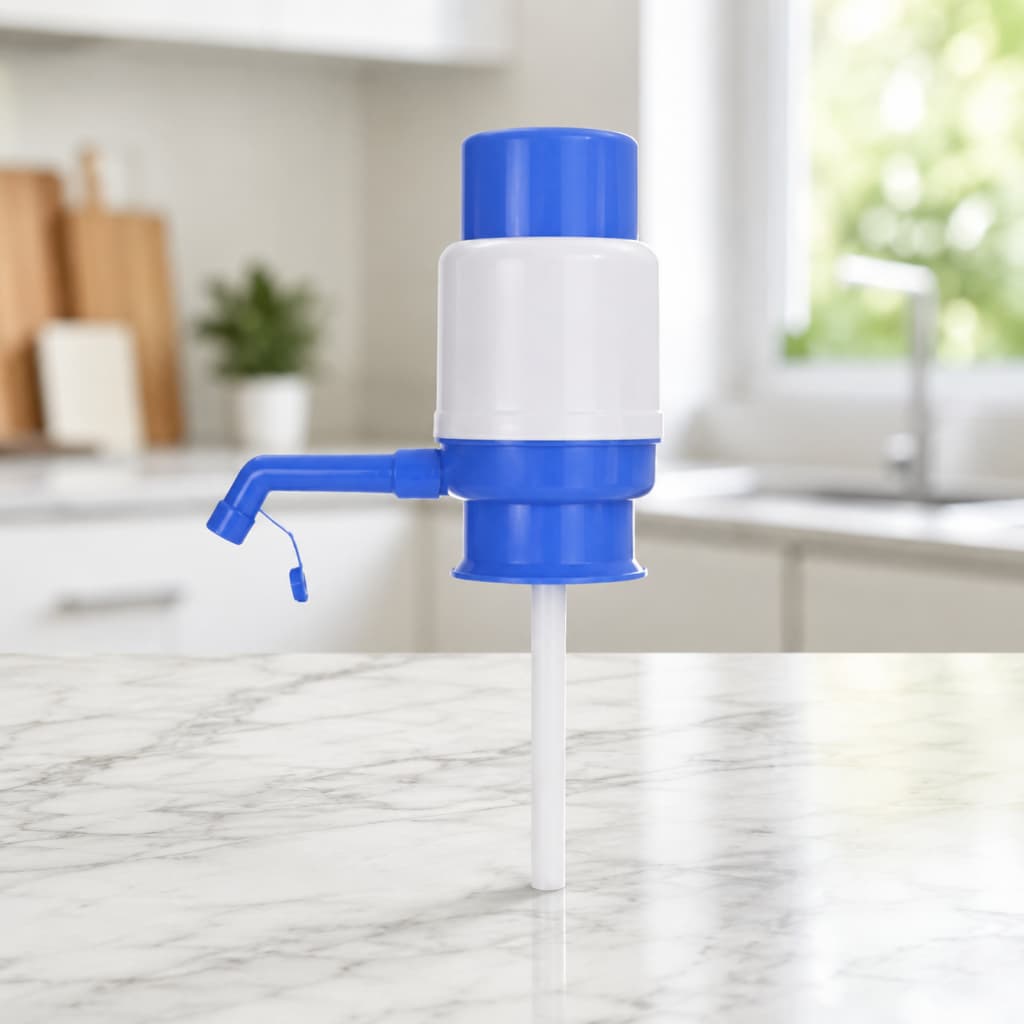 Bomba Manual Para Galão De Água 10L 20L 25L Dispenser Elétrico Manual Portátil Azul Com Mangueira