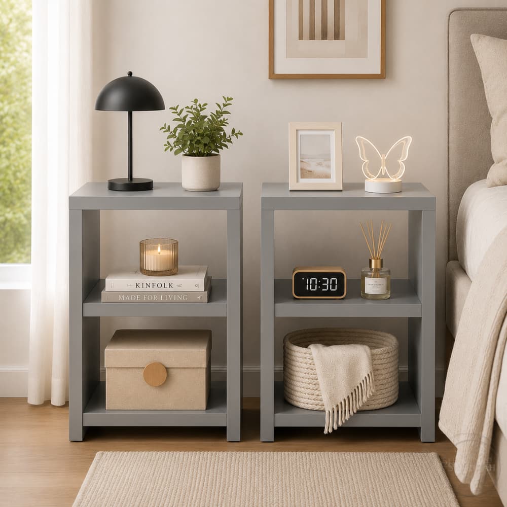 KIT 2 Mesas de Cabeceira Nicho Quarto MDF – Organize e Decore Seu Quarto com Estilo MDP/MDF