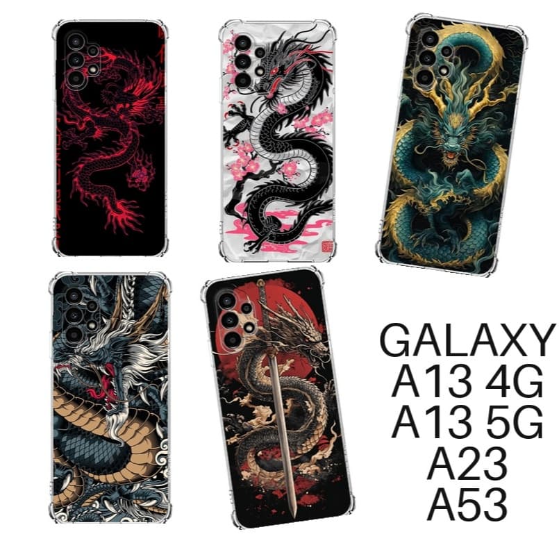 Capinhas de Celular TPU Samsung Galaxy A13 4G A13 5G A23 A53 Dragão Estilo Japonês Anti-Impacto Proteção Cases Capas